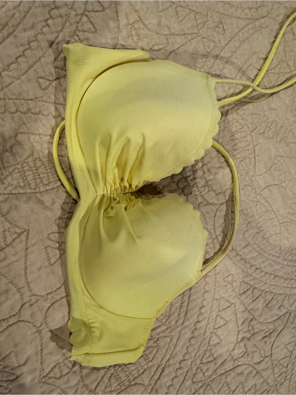 Women’s Yellow Scalloped Underwire Bikini Top - Victoria’s Secret